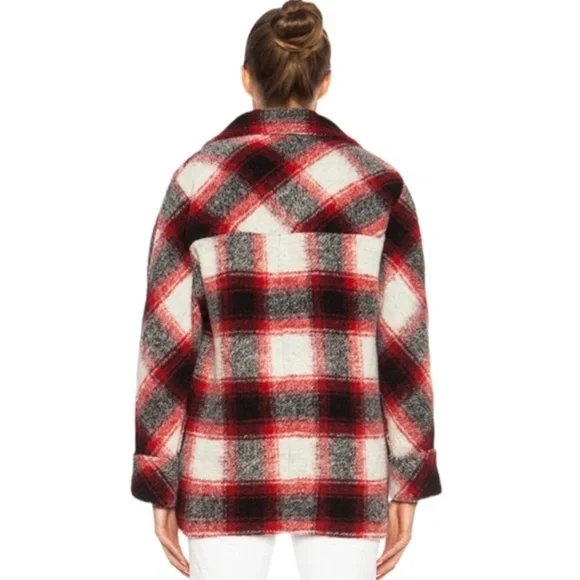 Isabel Marant Etoile Gael check wool jacket